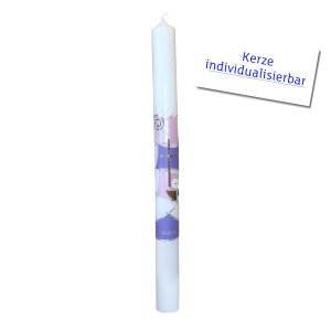 Kommunionkerze weiß, Symbole von Prell