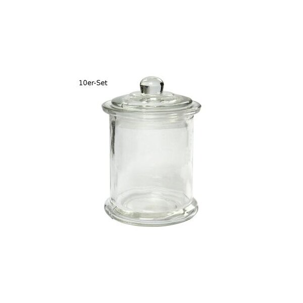 Vorratsglas mit Deckel 10er Set, Rund D: 8 cm, 14,5 cm...