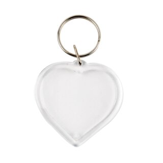 Schlüsselanhänger Herz 1 Stück aus Acryl 40 x 40 mm