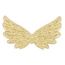 Flügel aus Stoff, gold, 10 Stück 5 cm