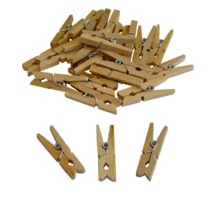 Mini Wäscheklammern, aus Holz, 100 Stück, 3 cm...