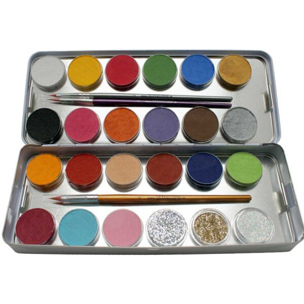 Eulenspiegel 24er Set Schminkpalette in Metall