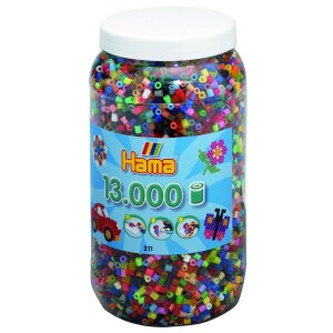 HAMA® MIDI Bügelperlen 5 mm bunt gemischt, ca. 13000 Stück