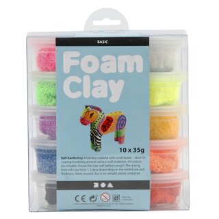 Foam Clay® Sortiment, 10 Dosen