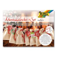 Adventskalender Set, Beutel in Jute Optik