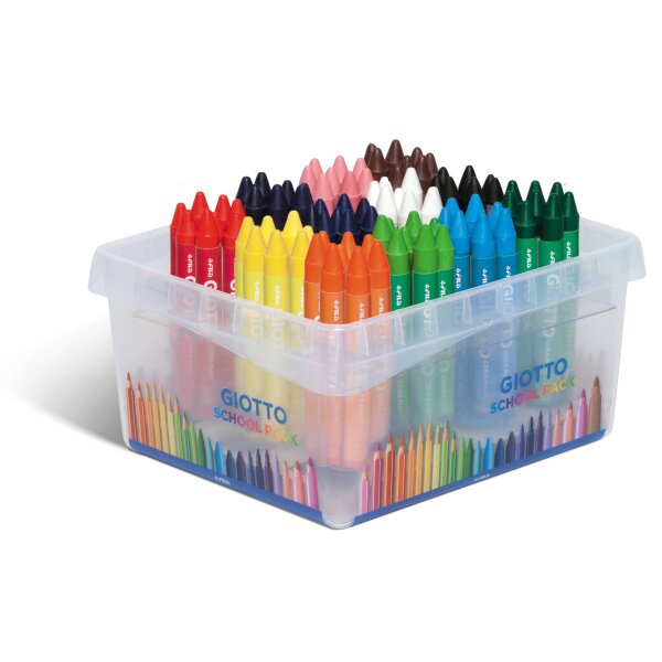 GIOTTO Zweifarbige Wachsmalstifte - 12 Stifte Mit 24 Farben Für Kinder