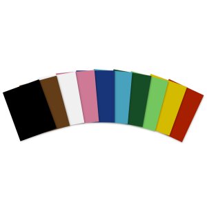Tonkarton 160 g/m², DIN A2, 125 Blatt in 10 Farben...