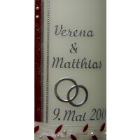 Hochzeitskerze oval, abgeschrägt von Prell