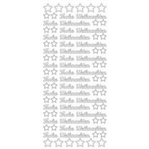 Ziersticker "Frohe Weihnachten", silber, 1...