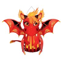 Laternen Bastelset Drache, Abbildung im Katalog falsch