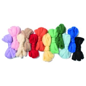 Märchenwolle / Filzwolle 350 g in 12 Farben sort.