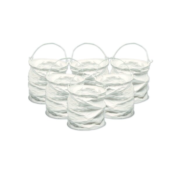 Papierlaternen mini, 6 Stück, ca. 10 cm hoch, D: 8 cm