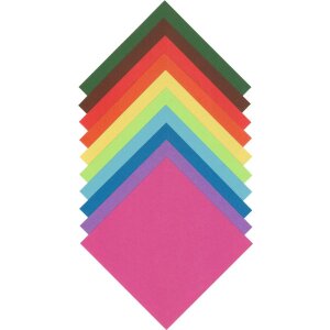 Faltblätter, 15 x 15 cm, 500 Blatt, Basic Mix