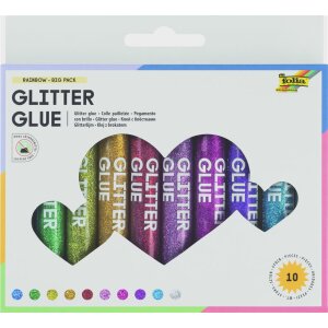Glitter Glue 10x 10,5 ml, mit Glitzereffekt
