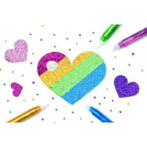Glitter Glue 10x 10,5 ml, mit Glitzereffekt