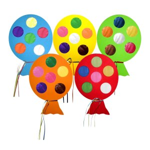 Bastelset Fensterbild Luftballons von Prell, 30 Stück