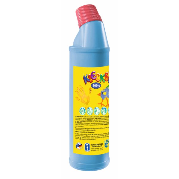 KLECKSi Fingermalfarbe Big Bottle hellblau, 900g von Feuchtmann