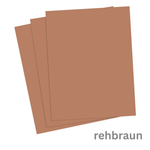 Tonkarton DIN A4 1 Blatt rehbraun 220 g/qm