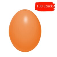 Plastik-Eier, Kunststoffeier, Ostereier, apricot 60 mm, 100 Stück