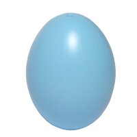 Plastik-Eier, Kunststoffei, Osterei, hellblau 60 mm, 1 Stück. Leider bereits ausverkauft.