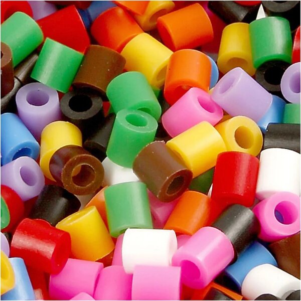 Bügelperlen bunt gemischt, 5 x 5 mm, 30.000 Stück