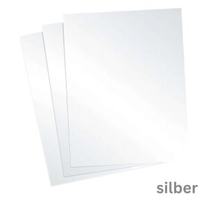 Tonkarton DIN A4 1 Blatt silber 220 g/qm