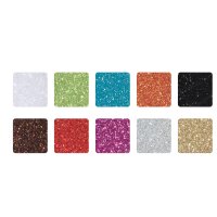 Glitter Papier 170 g/m², 10 Blatt farbig sortiert