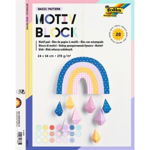 Motivblock Basics intensiv, 270 g/m², 24 x 34 cm, 20 Blatt