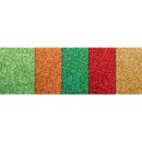 Glitterkarton Traditional, DIN A4, 5 Blatt sortiert in 5 Farben