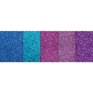 Glitterkarton Glamour, DIN A4, 5 Blatt sortiert in 5 Farben