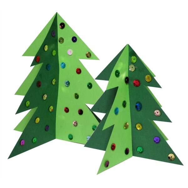 Bastelset Weihnachtsbäume von Prell, 20 Stück
