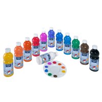 Auswaschbare Gouache Farbe von ColArt, 12 x 500 ml.