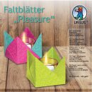 Faltblätter Pleasure, 50 Blatt sortiert in 9 Farben, 15 x 15 cm