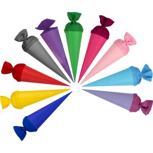 Geschwisterschultüten, rund, 20 Stück sortiert,...