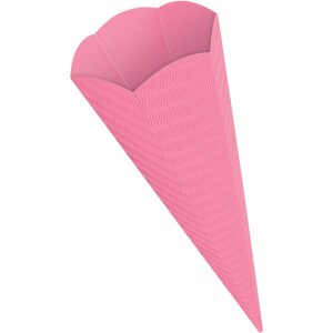 Geschwister Schultütenrohling rosa aus 3D-Wellpappe, h: 41 cm