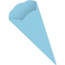 Geschwister-Schultütenrohling hellblau aus 3D-Wellpappe, h: 41 cm