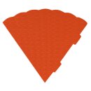 Geschwister-Schultütenrohling orange aus 3D-Wellpappe, h: 41 cm