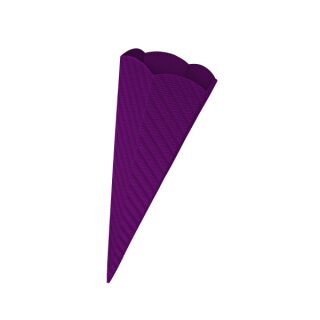 Geschwister-Schultütenrohling lila aus 3D-Wellpappe, h: 41 cm