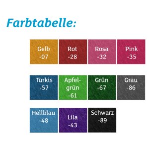 Filzbuchstabe Einzelfarben, ca. 33 mm hoch, 1 St&uuml;ck
