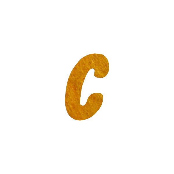 Filzbuchstabe einzeln, ca. 33 mm hoch, 1 Stück C in...