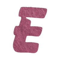 Filzbuchstabe einzeln, ca. 33 mm hoch, 1 Stück E in rosa