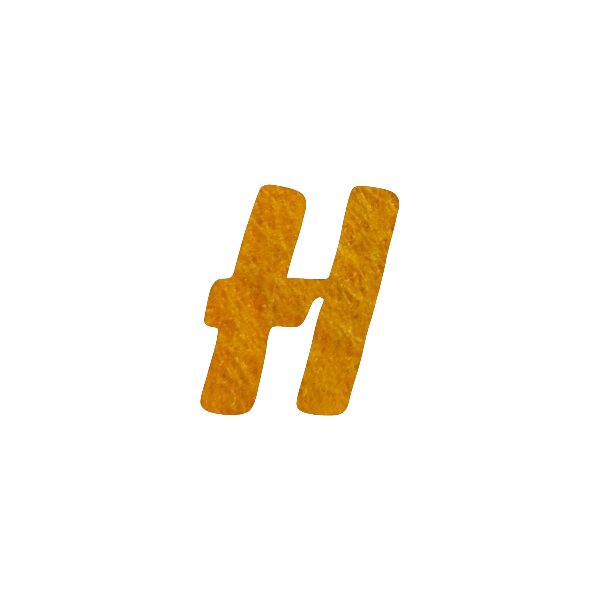 Filzbuchstabe einzeln, ca. 33 mm hoch, 1 Stück H in...
