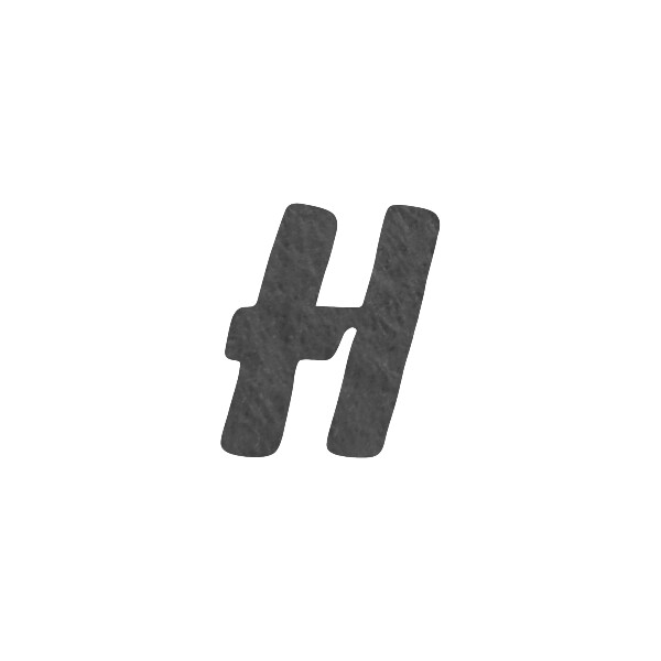 Filzbuchstabe einzeln, ca. 33 mm hoch, 1 Stück H in...