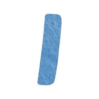 Filzbuchstabe einzeln, ca. 33 mm hoch, 1 Stück I in hellblau