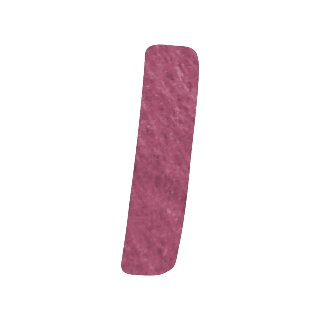 Filzbuchstabe einzeln, ca. 33 mm hoch, 1 Stück I in rosa