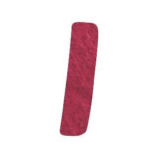 Filzbuchstabe einzeln, ca. 33 mm hoch, 1 Stück I in pink