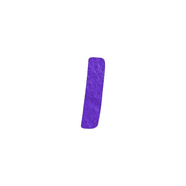 Filzbuchstabe einzeln, ca. 33 mm hoch, 1 Stück I in...