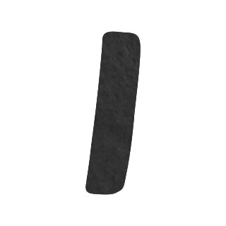 Filzbuchstabe einzeln, ca. 33 mm hoch, 1 Stück I in schwarz