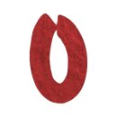Filzbuchstabe einzeln, ca. 33 mm hoch, 1 St&uuml;ck O in rot