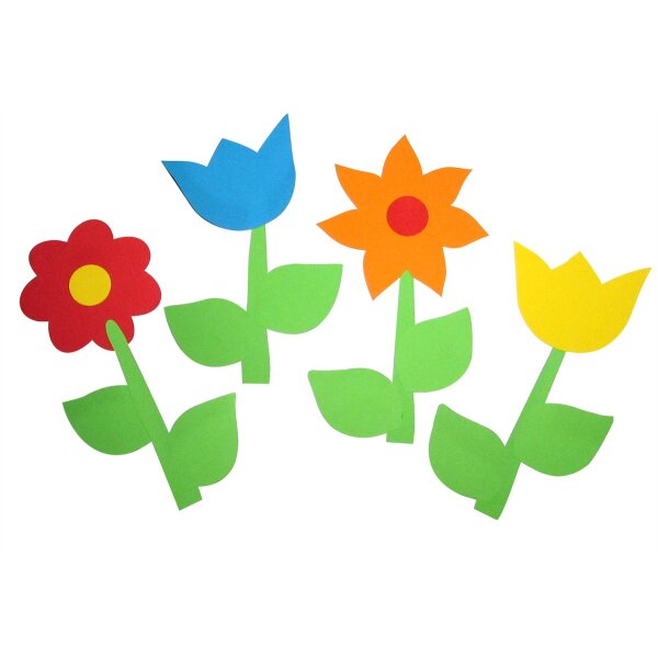 Bastelset Fensterbild Blumen zum Ausschneiden von Prell, 12 Stück